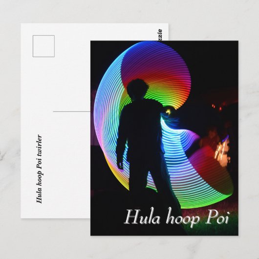 Hula hoop Poi twirler ポストカード (正面/裏面)