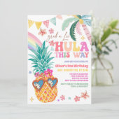 Hula This Way Luau Aloha Tropical Summer Birthday 招待状 (スタンド正面)