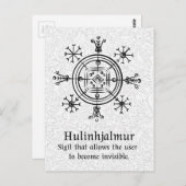 Hulinhjalmur Icelandicの魔法のサイン ポストカード (正面/裏面)