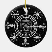Hulinhjalmur - Norse Sigil of Invisibility セラミックオーナメント (裏面)