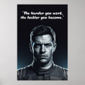 Hülkenberg Quote Poster – Hard Work Creates Luck ポスター (正面)