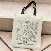 Hull, East Yorkshire City Map Tote Bag トートバッグ