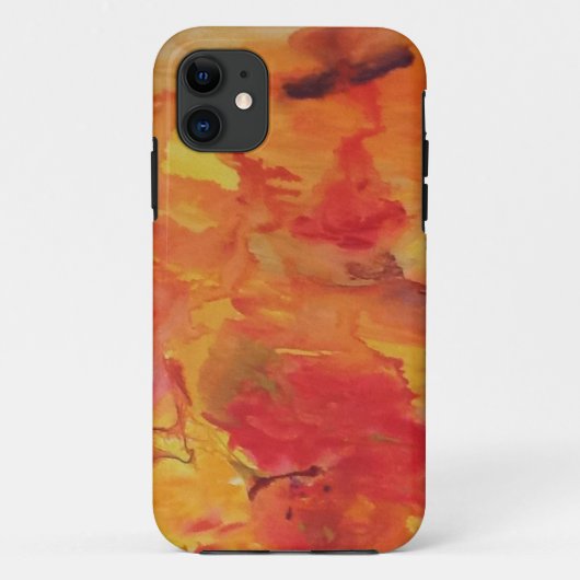 Hülle Aquarell 12 rot orange gelb Case-Mate iPhoneケース (裏面)
