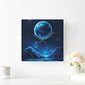 HüLLEN スクエア壁時計 (ホーム)