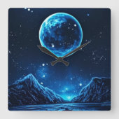 HüLLEN スクエア壁時計 (正面)