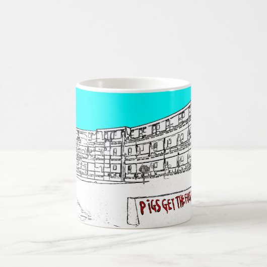 Hulmeの三日月、マンチェスター、 コーヒーマグカップ (中央)