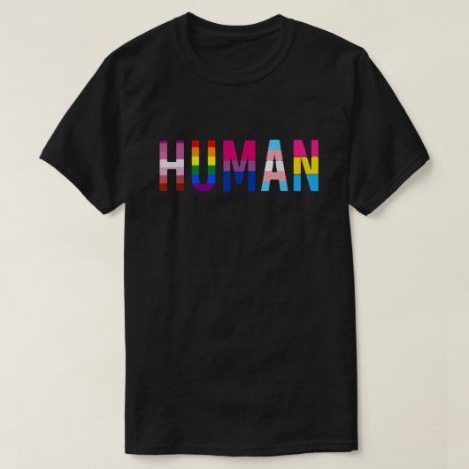 Humain LGBTQ+プライド月 – トランスジェンダー，レズビアン， Tシャツ (デザイン正面)