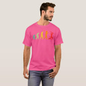 Human おもしろい Cricket Evolution おもしろい Cricket Tシャツ (正面フル)