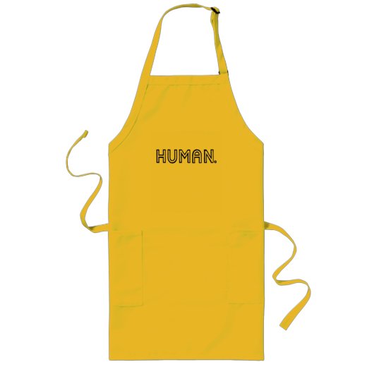 HUMAN. ロゴTシャツ ロングエプロン (正面)