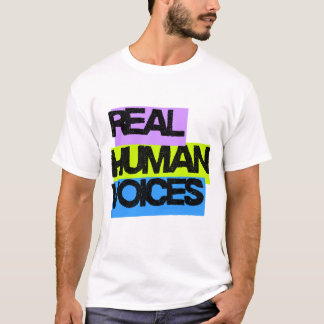 HUMAN 実在 Voices - AIは許可されない Tシャツ