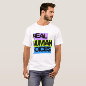 HUMAN 実在 Voices - AIは許可されない Tシャツ (正面フル)
