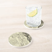 Human Anatomy Male Muscles by Leonardo da Vinci コースター (側面)