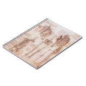 Human Anatomy Skeleton Bones by Leonardo da Vinci ノートブック (左側)