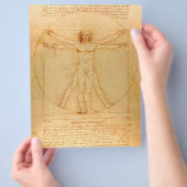Human Anatomy, Vitruvian Man byレオナルド・ダ・ヴィンチ チラシ (手)