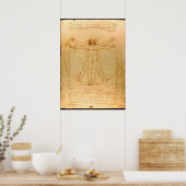 Human Anatomy, Vitruvian Man byレオナルド・ダ・ヴィンチ ポスター (キッチン)