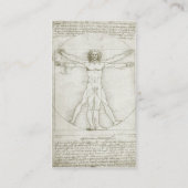 Human Anatomy, Vitruvian Man byレオナルド・ダ・ヴィンチ 名刺 (裏面)
