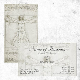 Human Anatomy, Vitruvian Man byレオナルド・ダ・ヴィンチ 名刺