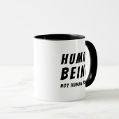 Human Being Not Human Doing 引用 コーヒー マグカップ (正面右)