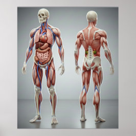 Human Body Anatomy Educational Kids Science Poster ポスター
