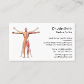 Human Body Skeleton Muscles Reminder Medical  予約カード (正面)