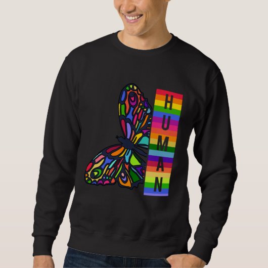 Human Butterfly LGBT スウェットシャツ (正面)