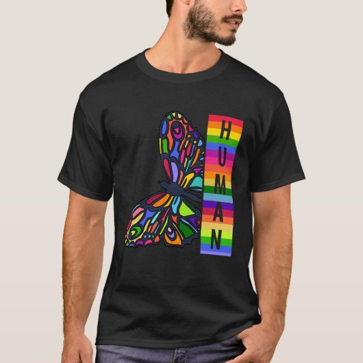 Human Butterfly LGBT Tシャツ (正面)