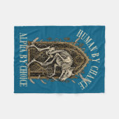 Human By Chance Alpha By Choice Alpha Wolf Meme Da フリースブランケット (正面(横))