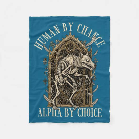 Human By Chance Alpha By Choice Alpha Wolf Meme Da フリースブランケット (正面)