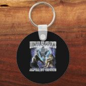 Human By Chance Alpha By Choice Cool Funny Alpha W キーホルダー (正面)