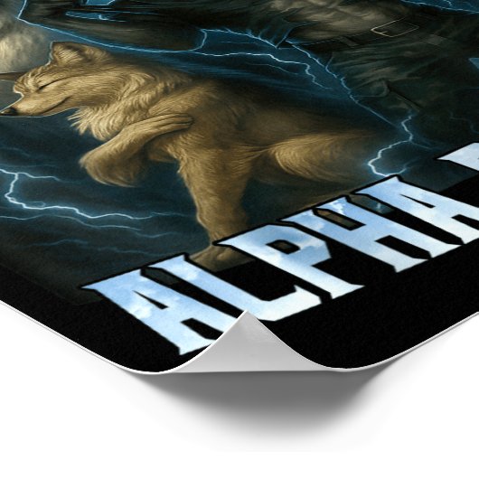 Human By Chance Alpha By Choice Funny Alpha Wolves ポスター (角)