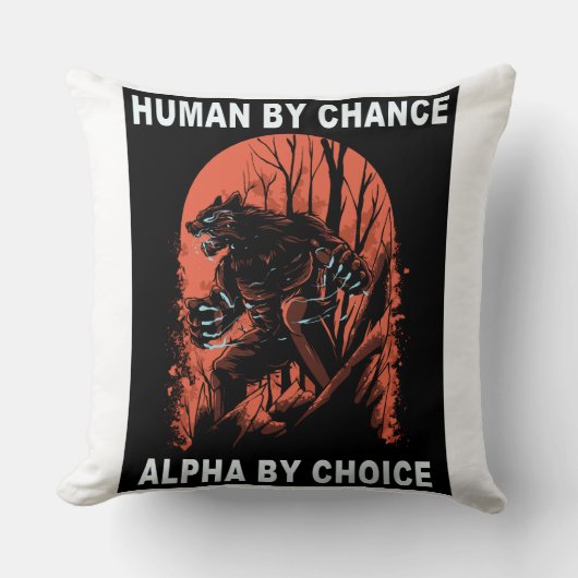 Human By Chance Alpha By Choice - Wolverine クッション (正面)