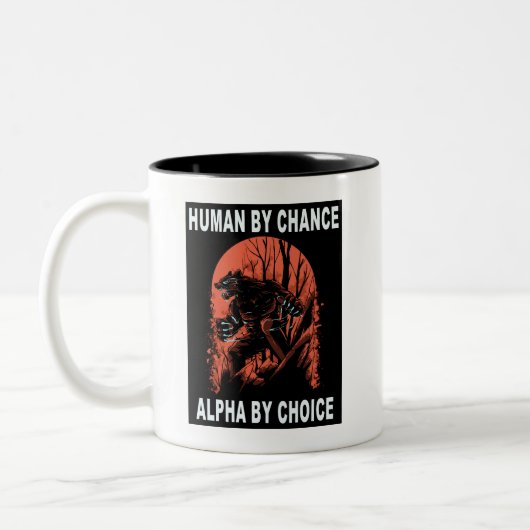 Human By Chance Alpha By Choice - Wolverine ツートーンマグカップ (左)