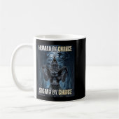 Human By Chance Sigma By Choice Cool Funny Wolf Me コーヒーマグカップ (左)
