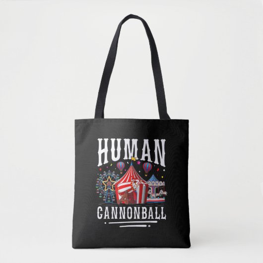 Human Cannonball Circus Carnival トートバッグ (正面)