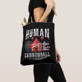 Human Cannonball Circus Carnival トートバッグ (クローズアップ)