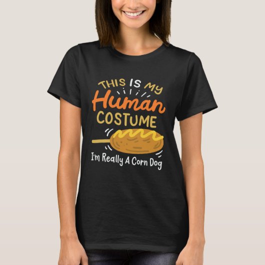 Human Costume Corn Dog Tシャツ (正面)