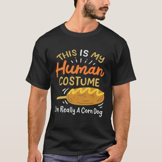 Human Costume Corn Dog Tシャツ (正面)