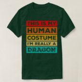Human Costume Dragon Fire Halloween Beast Wings 1 Tシャツ (デザイン正面)