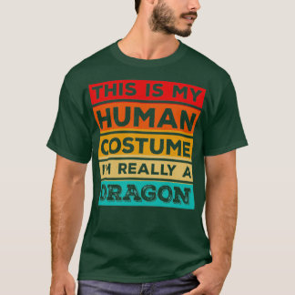 Human Costume Dragon Fire Halloween Beast Wings 1 Tシャツ