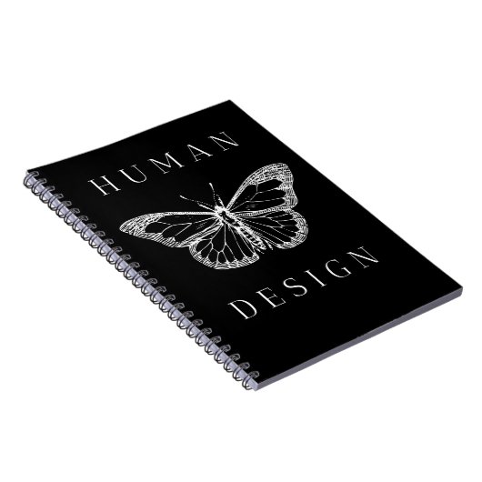 human design black with butterfly ノートブック (右側)