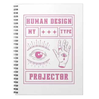 human design projector type pink ノートブック