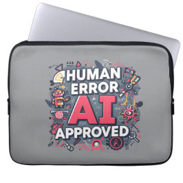 Human Error AI Approved Digital Art ラップトップスリーブ