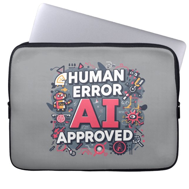 Human Error AI Approved Digital Art ラップトップスリーブ (正面)