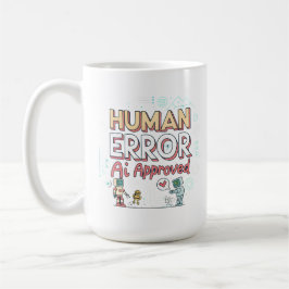 Human Error AI Approved Robot Art コーヒーマグカップ