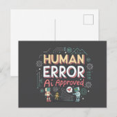 Human Error AI Approved Robot Art ポストカード (正面/裏面)