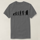 Human Evolution Pizza Delivery Guy Eating Pizza It Tシャツ (デザイン正面)