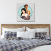 Human Form, Feline Soul – Mystic Cat Wall Art キャンバスプリント (インサイチュ (寝室))