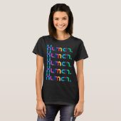 HUMAN Gay Pride Month Transgender Rainbow LGBTQ Tシャツ (正面フル)