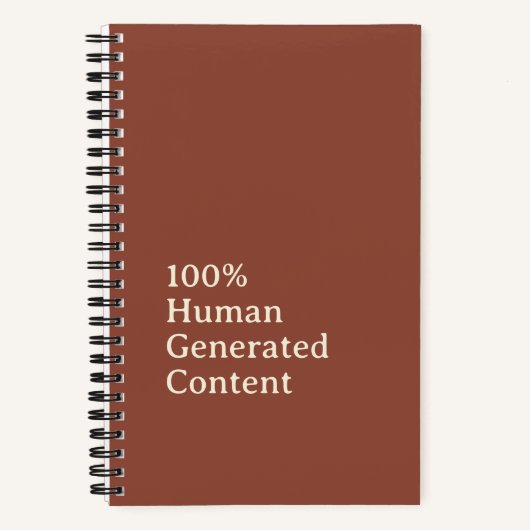 Human Generated Content Anti AI Notebook ノートブック (正面)