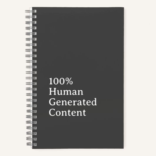 Human Generated Content Anti AI Notebook ノートブック (正面)